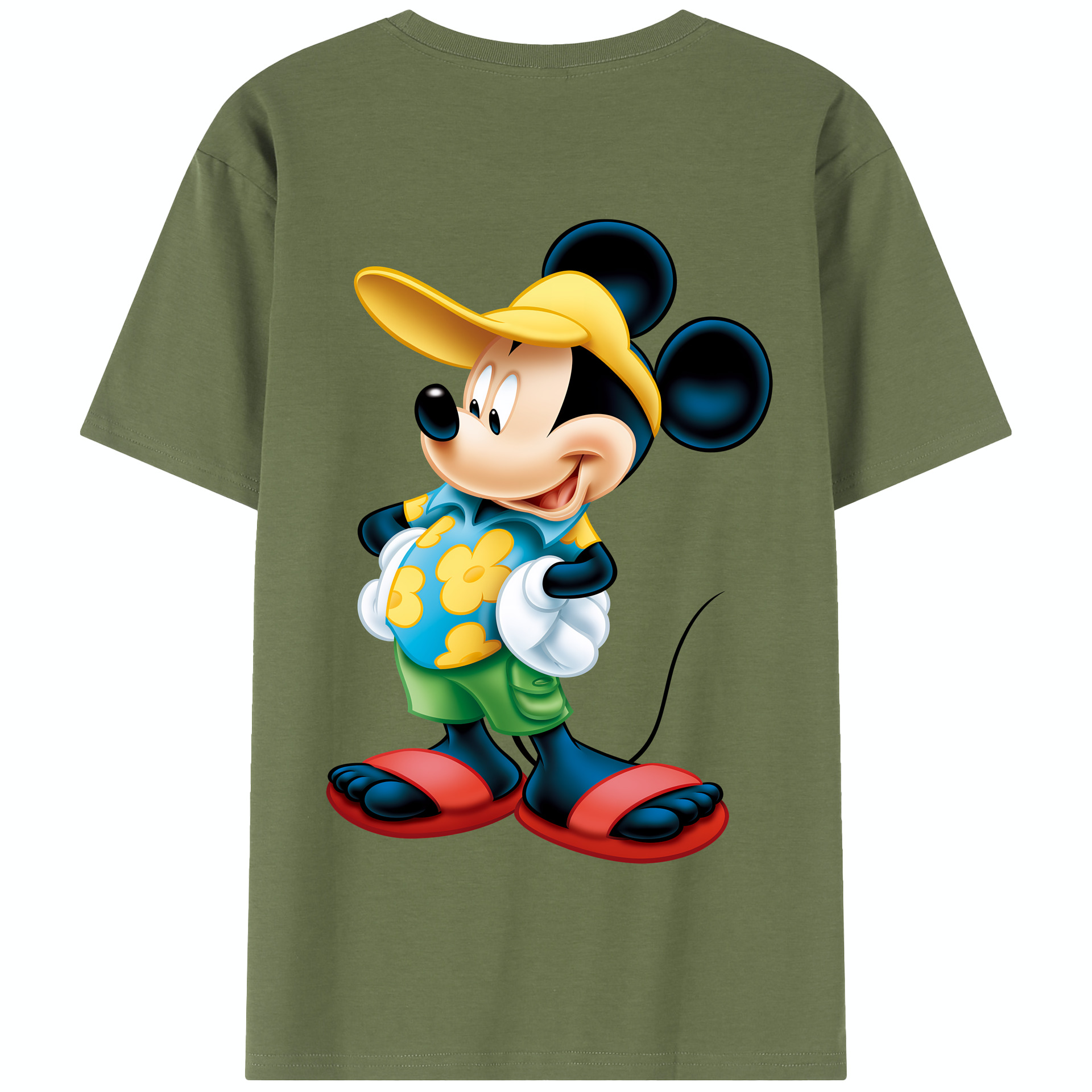 （画像用） ミッキーマウス Mickey Mouse 綿100％半袖Tシャツ（背面プリント）